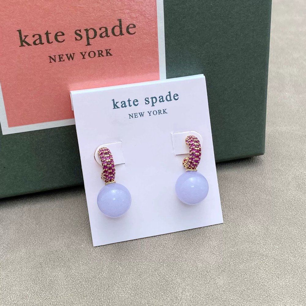 kate spade BAO CZ Pearl Hoop Earrings